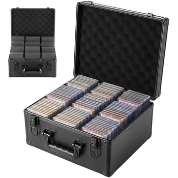 Graded Card Case 3 Row 180 PSA Slab Storage Box with Secure Lock, Baseball Sports Trading Cards Holder Collector with 12 Dividers, Key, Holds 120 SGC 100 BGS 520 Top Loaders & 999+ Loose Cards