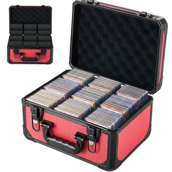 Graded Card Case 3 Row 96 PSA Slab Storage Box with Secure Lock, Baseball Sports Trading Cards Holder Collector with 12 Dividers, Key, Holds 76 SGC 68 BGS 348 Top Loaders and 999+ Loose Cards