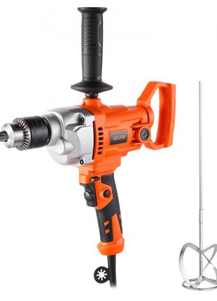 Drill Mixer, 5/8 inch Corded Electric Drill Mixer Set, 0-850RPM 5.8A Mixing Drills, Mixing Drills Machine with D-Handle for Drilling & Blending, Handheld Cement Mixers for Fodder, Paint, Cement