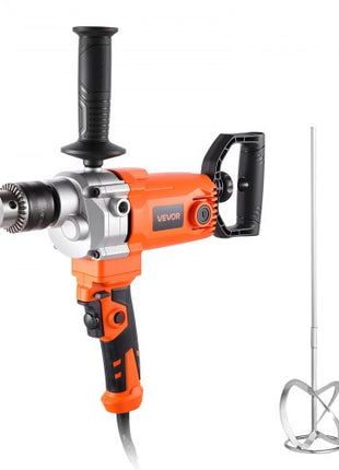 Drill Mixer, 5/8 inch Corded Electric Drill Mixer Set, 0-750RPM 5.63A Mixing Drills, Mixing Drills Machine with D-Handle for Drilling & Blending, Handheld Cement Mixers for Fodder, Paint, Cement