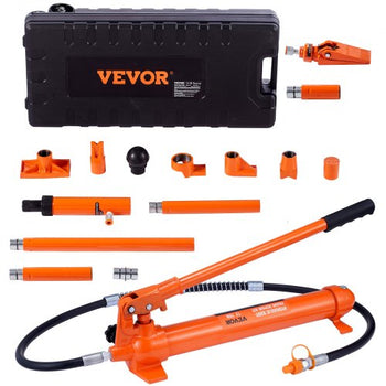 12 Ton Porta Power Kit, Hydraulic Ram with Pump with 4.6 ft/1.4 m Oil Hose, Portable Hydraulic Jack with Storage Case for Automotive, Garage, Farm, Mechanic (26455 LBS)