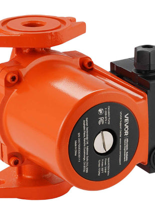 F-009-BF5-J Cast Iron Circulator Pump, 17 GPM, AC 120V 35 ft Hot Water Recirculating Circulation Pump, 3/4-Inch Flange Connection, 3-Speed Adjustment, Quiet Operation, for Home Heating System