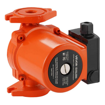 F-009-BF5-J Cast Iron Circulator Pump, 17 GPM, AC 120V 35 ft Hot Water Recirculating Circulation Pump, 3/4-Inch Flange Connection, 3-Speed Adjustment, Quiet Operation, for Home Heating System