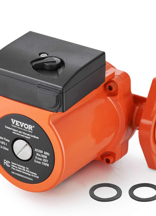 009-BF5-J Hot Water Recirculating Pump, 110V, 180W 10 GPM Hot Water Circulation Pump, 3/4" NPT Flange 3-Speed Circulator Pump, Quiet Operation Circulator Pump for Home Water Heater System