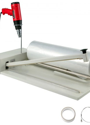 18\" Shrink Wrap Sealer, 530W I-Bar Shrink Wrap Machine, Shrink Wrap Sealer with Heat Gun and Shrink Film Suit for PVC POF Film