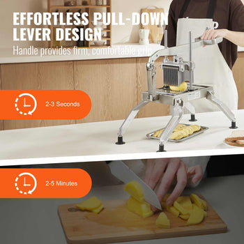 Commercial Vegetable Slicer, 1/4 and 1/2 inch Tomato Slicer, Stainless Steel and Aluminum Alloy Vegetable Cutter Slicer, Manual Tomato Slicer with Non-slip Feet, for Tomatoes, Onions, Potatoes