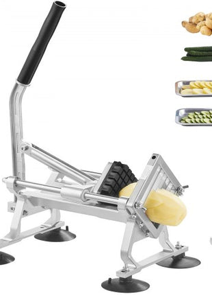 Commercial Vegetable Slicer, 1/2 inch Fruit Slicer, Stainless Steel and Aluminum Alloy Vegetable Cutter Slicer Machine, Manual Slicer with Non-slip Feet, for Radishes, Onions, Potatoes, Lemons