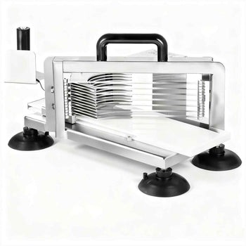 Commercial Tomato Slicer, 3/8 inch Tomato Cutter Slicer, Stainless Steel Heavy Duty Tomato Slicer Machine, Manual Tomato Slicer with Non-slip Feet, for Cutting Tomatoes, Cucumbers, Bananas