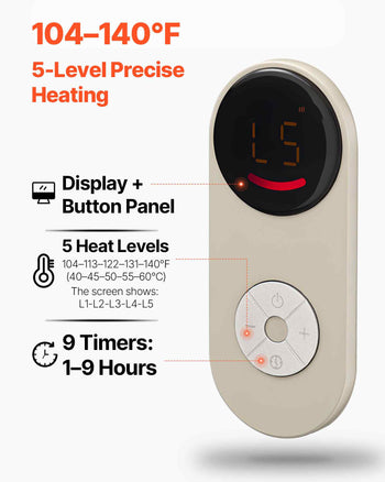 Under Desk Space Heater,Rollable Foot Warmer Portable for Home&Office,Timer & Secure,Quiet for Legs,Ankles,Touch&Remote Control Personal Electric Round Surround Warming Pad,Over-Heat Protection