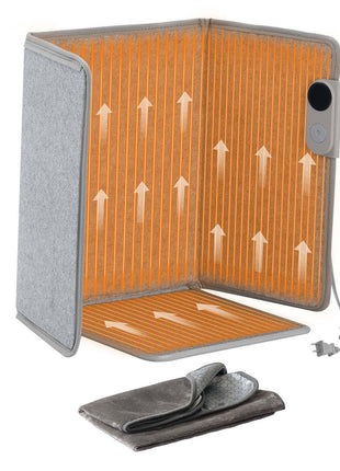 Under Desk Space Heater,Foldble Foot Warmer Portable for Home&Office,Timer & Secure,Quiet for Legs,Ankles,Touch&Remote Control Personal Electric Wall Foot Warming Pad,Over-Heat Protection