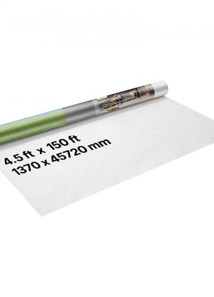 House Wrap, 4.5 x 150 ft, 0.13 mm Thick Vapor Barrier, Heavy Duty Plastic Sheeting for Tear-resistant, Drop Cloth Vapor Barrier Covering for Residential & Commercial Construction, White