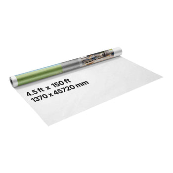 House Wrap, 4.5 x 150 ft, 0.13 mm Thick Vapor Barrier, Heavy Duty Plastic Sheeting for Tear-resistant, Drop Cloth Vapor Barrier Covering for Residential & Commercial Construction, White