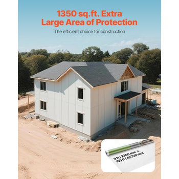 House Wrap, 9 x 150 ft, 0.13 mm Thick Vapor Barrier, Heavy Duty Plastic Sheeting for Tear-resistant, Drop Cloth Vapor Barrier Covering for Residential & Commercial Construction, White