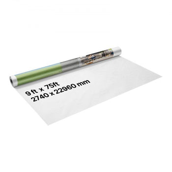 House Wrap, 9 x 75 ft, 0.13 mm Thick Vapor Barrier, Heavy Duty Plastic Sheeting for Tear-resistant, Drop Cloth Vapor Barrier Covering for Residential & Commercial Construction, White
