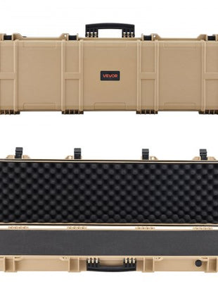 Hard Rifle Case, Lockable Rifle Case with Pre-cut Foams, 50 in Movable Gun Storage with Wheels, IP67 Waterproof & Dustproof Pistol Storage for Rifle, Shotgun, Airsoft Gun, Khaki