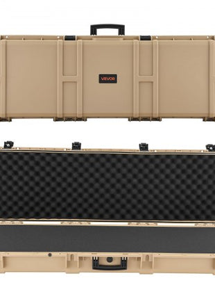 Hard Rifle Case, Lockable Rifle Case with Pre-cut Foams, 52 in Gun Storage with Wheels, Heavy Duty IP67 Waterproof & Dustproof Pistol Storage Cases for Rifles, Shotguns, Airsoft Guns, Khaki