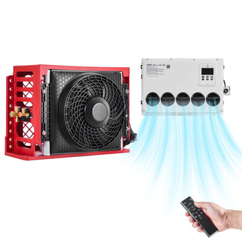 Truck Air Conditioner, 12V 10000 BTU Mini Split AC Unit, 400 m³/h Airflow Cab Air Conditioner, Quiet A/C Unit Fast Cooling for Semi Truck, Camper, Construction Vehicle, Crane, Tractor, Excavator