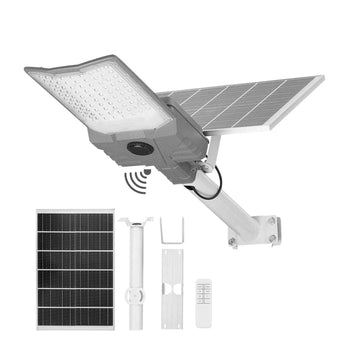 12000W Solar Street Light Outdoor, 900000LM, High Powered Commercial Parking Lot Light Dusk to Dawn, Split Type LED Flood Security Lamp with RF Remote Control, IP65 Waterproof, for Driveway Yard