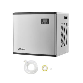 Commercial Ice Maker Machine - Head, 360 Lbs/Day Stainless Steel Ice Machine with Self-Cleaning, Scheduled Ice-Making, Adjustable Thickness, Ideal for Restaurant Bar Cafe Hotel - Head Only