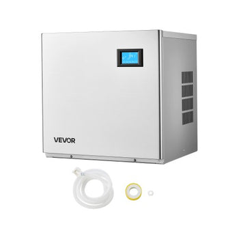 Commercial Ice Maker Machine - Head, 360 Lbs/Day Stainless Steel Ice Machine with Self-Cleaning, 156 PCS Ice Tray, Adjustable Thickness, Ideal for Restaurant Bar Cafe Hotel - Head Only
