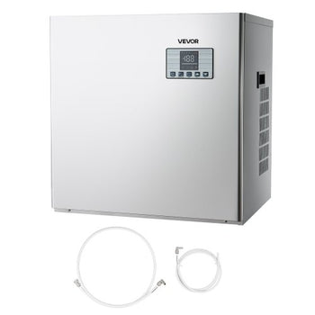 Commercial Ice Maker Machine - Head, 400 Lbs/Day Stainless Steel Ice Machine with Scheduled Ice-Making, Self-Cleaning, Adjustable Thickness, Ideal for Restaurant Bar Cafe Hotel - Head Only