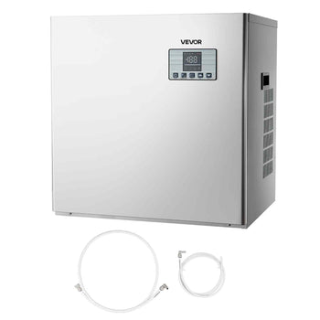 Commercial Ice Maker Machine - Head, 400 Lbs/Day Stainless Steel Ice Machine with Scheduled Ice-Making, Self-Cleaning, Adjustable Thickness, Ideal for Restaurant Bar Cafe Hotel - Head Only