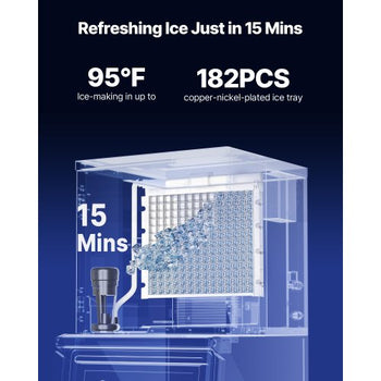Commercial Ice Maker Machine - Head, 550 Lbs/Day Stainless Steel Ice Machine with Scheduled Ice-Making, Self-Cleaning, Adjustable Thickness, Ideal for Restaurant Bar Cafe Hotel - Head Only