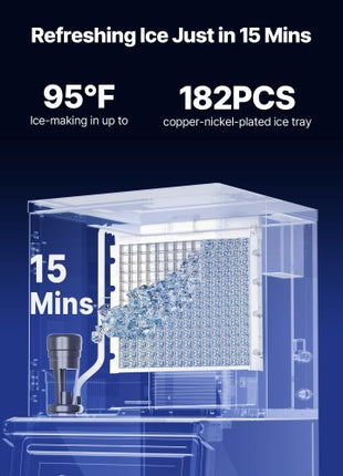 Commercial Ice Maker Machine - Head, 650 Lbs/Day Stainless Steel Ice Machine with Scheduled Ice-Making, Self-Cleaning, Adjustable Thickness, Ideal for Restaurant Bar Cafe Hotel - Head Only
