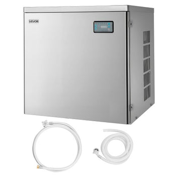 Commercial Ice Maker Machine - Head, 650 Lbs/Day Stainless Steel Ice Machine with Scheduled Ice-Making, Self-Cleaning, Adjustable Thickness, Ideal for Restaurant Bar Cafe Hotel - Head Only