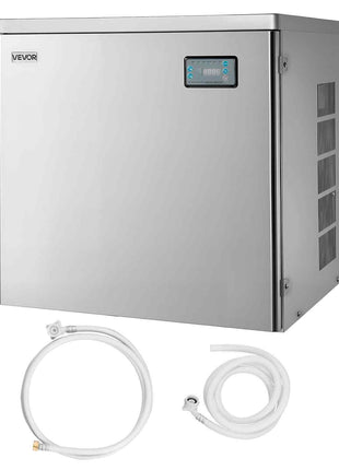 Commercial Ice Maker Machine - Head, 650 Lbs/Day Stainless Steel Ice Machine with Scheduled Ice-Making, Self-Cleaning, Adjustable Thickness, Ideal for Restaurant Bar Cafe Hotel - Head Only