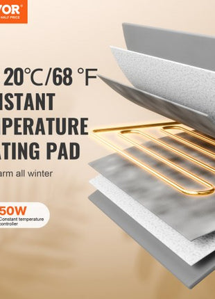 Heated Cat House, Outdoor Kitty Shelter with Adjustable Temperature and Timer, 600D Oxford Cloth Foldable Cat Shelter with Heated Pad  for Winter to Stay Warm and Cozy, Green (Large)