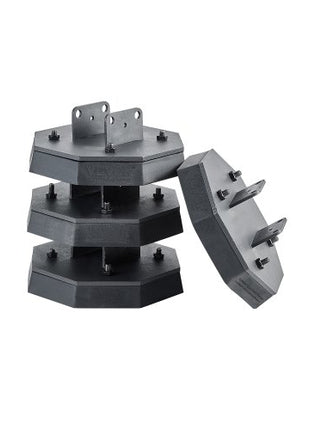 RV Leveling Pads, 4-Pack Rubber Trailer Jack Pads, Each with 5000 lbs Capacity, Standard Jack Stabilizer Pad with Large Surface Area, Ideal for Scissor Jack Feet 5th Wheels Class A/C Motorhomes