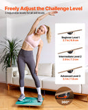 Balance Board, 360° Rotating Wobble Board Trainer for Adults 3-Level Adjustable, Wooden Balance Training Equipment, Slip-Resistant Surface for Core Workout, Standing Desk Exercise, Home Gym
