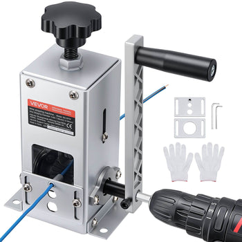 Manual Wire Stripper Machine, 0.06-1.18 in, Copper Cable Stripper Tool, Hand Crank or Drill Powered Modes, Heavy-Duty Q235 Frame Wire Stripping Machine, Easy to Use, for Scrap Copper Recycling