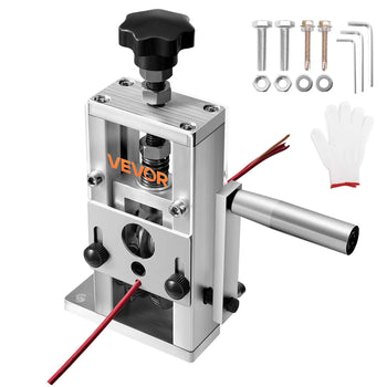 Manual Wire Stripping Machine, 0.06-1 in, Copper Stripper with Hand Crank or Drill Powered, 64Mn Quenched Blades, 45# Steel Rollers, Aluminum Alloy Frame Wire Peeler, for Scrap Copper Recycling