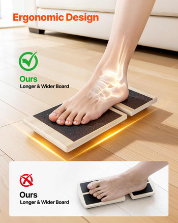 Balance Board, Wobble Board Trainer for Adults Foot & Ankle Strengthening, Non-Slip Wood Premium Wooden Balance Training Equipment, Compact with Storage Bag, Ideal for Physical Therapy Exercises