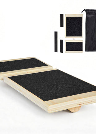 Balance Board, Wobble Board Trainer for Adults Foot & Ankle Strengthening, Non-Slip Wood Premium Wooden Balance Training Equipment, Compact with Storage Bag, Ideal for Physical Therapy Exercises
