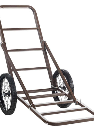 Deer Cart, 300 LBS Capacity Folding Game Cart, Deer Cart Game Hauler with Big Rubber Wheels & Ergonomic Handle, Heavy-Duty Game Cart Accessories, Utility Gear Dolly for Hunting Fishing Hiking