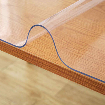 Plastic Table Cover 40 x 72 Inch, 1.5 mm Thick Clear Table Protector, Rectangle Clear Desk Mat, Waterproof & Easy Cleaning for Office Dresser Night Stand