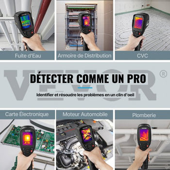 Thermal Imaging Camera, 320 x 240 Pixels Super Resolution, 25Hz Refresh Rate Infrared Camera with -4 to 752°F Temperature Range, 32G Built-in SD Card, and Rechargeable Li-ion Battery