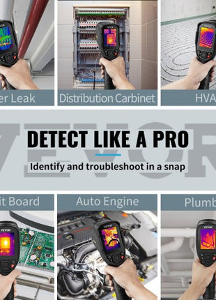 Thermal Imaging Camera, 320 x 240 Pixels Super Resolution with 2MP Visual Camera, 25Hz Refresh Rate Infrared Camera with -4?~1022? Temp, 64G SD Card and Rechargeable Li-ion Battery