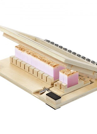 Soap Cutter, Cut 1-12 Bars, Precisely and Accurately Cut 1" Bars, Wood Frame With Stainless Steel Wire, with Extra Wires, Multi Handmade Soap Wire Cutter for Candles, DIY Making Cutting Tool