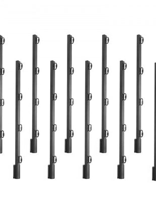 Fence Post Extender, 12 Packs 32.1 in Barbed Wire Arm, Sturdy Steel Fence Height Extender, Flat or Surface Mounted  Barbed Wire Extension Arms, Protect Privacy and Prevent Pets Jumping Off