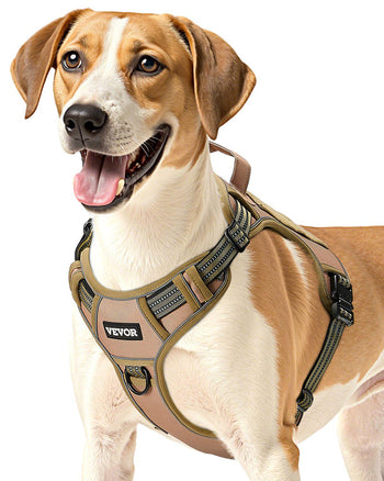 Dog Harness for Large Dogs, No Pull Tactical Dog Harness Adjustable Pet Vest, with Handle, Metal Rings, Buckles, Reflective Stitching Nylon Oxford Fabric, for Training, Walking, and Hiking