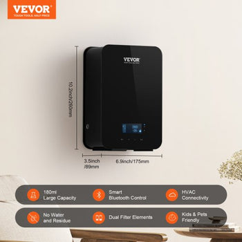 Scent Air Machine, 180ml Bluetooth Smart Essential Oil Diffuser, 2000sq.ft Waterless HVAC Scent Diffuser with Cold Air Technology, Aromatherapy Diffuser Machine for Home, Office, Hotel,