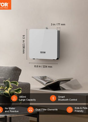 Scent Air Machine, 480ml Bluetooth Smart Essential Oil Diffuser, 2500sq.ft Waterless Scent Diffuser with Cold Air Technology, Aromatherapy Diffuser Machine for Home, Office, Hotel, Spa