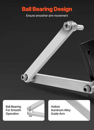 Lawn Mower Blade Sharpener and Balancer, 15° - 45° Adjustable Lawnmower Blade Sharpening Tool with 4 Adapter Pins, Ball Bearings & 25mm Enlarged Handle, Compatible with Most Angle Grinders