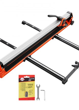 47.2-Inch Manual Tile Cutter, Upgraded Rail and Sliding Head, Precision Alignment Guide, Tungsten Carbide Cutting Wheel, Support Legs with Swivel Wheels, for DIY Pros, Ceramic, Floor, Wall Tiles