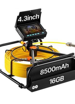 Sewer Camera, 66ft/20M 4.3" Pipe Drain Inspection Camera with DVR Function & Snake Cable, Waterproof IP68 Borescope w/LED Lights, Industrial Endoscope for Home Wall Duct Drain Pipe Plumbing