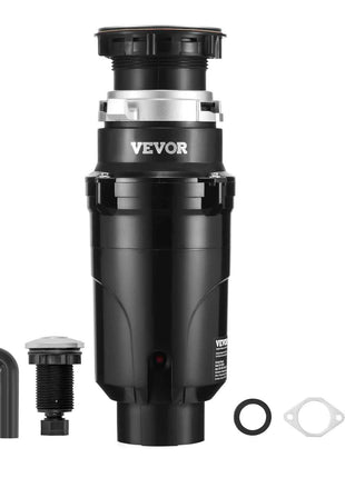 Garbage Disposal, 1/2HP 3450RPM Continuous Feed Food Waste Disposer, EZ Connect Food Waste Grinding System with Power Cord & Splash Guard for Kitchen Sinks